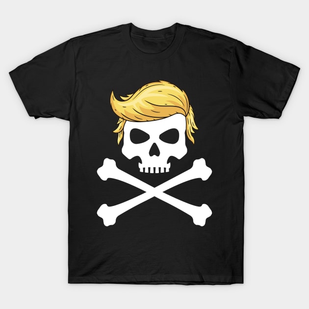 Trump Danger Skull with Donald hair T-Shirt by The Perfect Mind